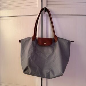 Longchamp Gray Le Pliage Tote Bag